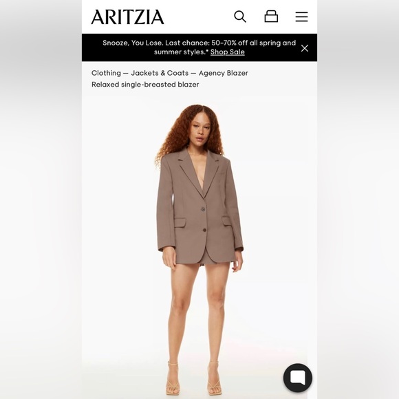 Aritzia Brown Agency Blazer - Picture 1 of 4